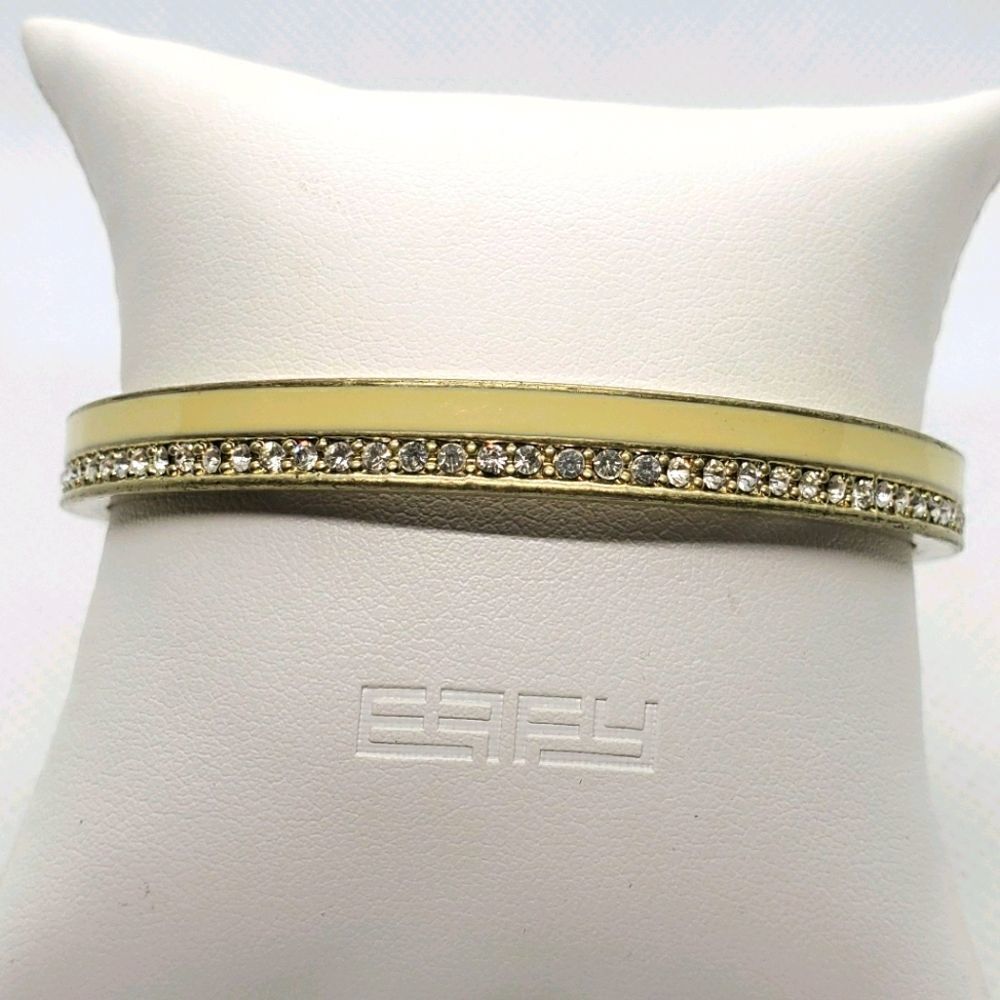 Lia Sophia Cream Rhinestone Bangle Bracelet